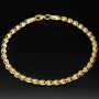 Gold-Armband aus edlem 14K / 585 Gelbgold in stlvollem Design ca. 17,5 cm Länge , 3,5mm