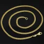 Glänzende Panzerkette aus edlem Gold (333 8k Gelbgold) in ca. 50cm Länge und 3mm Breite