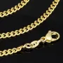 Glänzende Panzerkette aus edlem Gold (333 8k Gelbgold) in ca. 50cm Länge und 3mm Breite