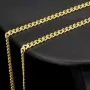 Glänzende Panzerkette aus edlem Gold (333 8k Gelbgold) in ca. 50cm Länge und 3mm Breite
