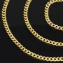 Glänzende Panzerkette aus edlem Gold (333 8k Gelbgold) in ca. 50cm Länge und 3mm Breite