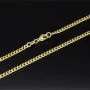 Glänzende Panzerkette aus edlem Gold (333 8k Gelbgold) in ca. 50cm Länge und 3mm Breite