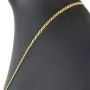 Glänzende Panzerkette aus edlem Gold (333 8k Gelbgold) in ca. 50cm Länge und 3mm Breite