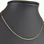 Feine kurze Venezianerkette aus hochwertigem 585 / 14k Gold, ca. 42 cm lang und 1 mm breit