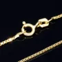 Feine kurze Venezianerkette aus hochwertigem 585 / 14k Gold, ca. 42 cm lang und 1 mm breit