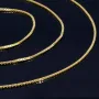 Feine kurze Venezianerkette aus hochwertigem 585 / 14k Gold, ca. 42 cm lang und 1 mm breit
