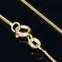 Ideal für Anhänger: ultrakurze Panzerkette 2-seitig diamantiert aus hochwertigem 585 /14k Gold für Damen (ca. 38cm, 1mm )