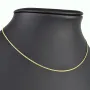 Ideal für Anhänger: ultrakurze Panzerkette 2-seitig diamantiert aus hochwertigem 585 /14k Gold für Damen (ca. 38cm, 1mm )