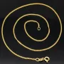 Ideal für Anhänger: ultrakurze Panzerkette 2-seitig diamantiert aus hochwertigem 585 /14k Gold für Damen (ca. 38cm, 1mm )