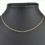 Ideal für Anhänger: ultrakurze Panzerkette 2-seitig diamantiert aus hochwertigem 585 /14k Gold für Damen (ca. 38cm, 1mm )