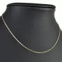 Ideal für Anhänger: ultrakurze Venezianerkette aus hochwertigem 585 / 14k Gold, ca. 38 cm lang und 1 mm breit
