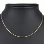 Ideal für Anhänger: ultrakurze Venezianerkette aus hochwertigem 585 / 14k Gold, ca. 38 cm lang und 1 mm breit
