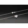 Extravagantes Schmuck-Set bestehend aus einer hochwertigen Weißgold (18K / 750 Gold) - Ankerkette (ca. 45cm) und einem Herz-Anhänger, bestückt mit zahlreichen Diamanten