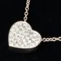 Extravagantes Schmuck-Set bestehend aus einer hochwertigen Weißgold (18K / 750 Gold) - Ankerkette (ca. 45cm) und einem Herz-Anhänger, bestückt mit zahlreichen Diamanten