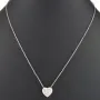 Extravagantes Schmuck-Set bestehend aus einer hochwertigen Weißgold (18K / 750 Gold) - Ankerkette (ca. 45cm) und einem Herz-Anhänger, bestückt mit zahlreichen Diamanten