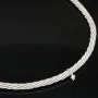 Wellendorff Markenschmuck: Beeindruckendes Collier PRINZESSE / Seidenkordel, mit filigraner Struktur aus hochwertigem Gold in ca 43 cm Länge (18K / 750 Weißgold, ca. 78,6g) mit Brillantanhänger (ca. 0,017 ct.)
