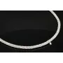 Wellendorff Markenschmuck: Beeindruckendes Collier PRINZESSE / Seidenkordel, mit filigraner Struktur aus hochwertigem Gold in ca 43 cm Länge (18K / 750 Weißgold, ca. 78,6g) mit Brillantanhänger (ca. 0,017 ct.)