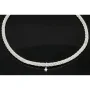 Wellendorff Markenschmuck: Beeindruckendes Collier PRINZESSE / Seidenkordel, mit filigraner Struktur aus hochwertigem Gold in ca 43 cm Länge (18K / 750 Weißgold, ca. 78,6g) mit Brillantanhänger (ca. 0,017 ct.)