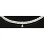 Wellendorff Markenschmuck: Beeindruckendes Collier PRINZESSE / Seidenkordel, mit filigraner Struktur aus hochwertigem Gold in ca 43 cm Länge (18K / 750 Weißgold, ca. 78,6g) mit Brillantanhänger (ca. 0,017 ct.)