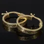 Exklusive Creolen / Ohrringe in zeitlosem Greco-Design aus hochwertigem 585 / 14K Gold
