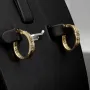 Exklusive Creolen / Ohrringe in zeitlosem Greco-Design aus hochwertigem 585 / 14K Gold