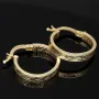 Exklusive Creolen / Ohrringe in zeitlosem Greco-Design aus hochwertigem 585 / 14K Gold