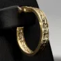 Exklusive Creolen / Ohrringe in zeitlosem Greco-Design aus hochwertigem 585 / 14K Gold