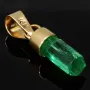 Funkelnder Smaragdkristall-Anhänger in hochwertigem 18K / 750 Gold (Gelbgold) gefasst - Einzelstück in Handarbeit hergestellt
