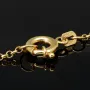 Anmutige Goldkette / Collier mit Pantherkopf-Anhänger aus funkelndem Gold (14K 585 Gelbgold) mit Zirkoniabesatz ca. 45cm