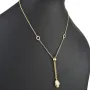 Anmutige Goldkette / Collier mit Pantherkopf-Anhänger aus funkelndem Gold (14K 585 Gelbgold) mit Zirkoniabesatz ca. 45cm