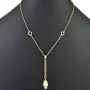 Anmutige Goldkette / Collier mit Pantherkopf-Anhänger aus funkelndem Gold (14K 585 Gelbgold) mit Zirkoniabesatz ca. 45cm