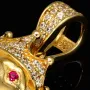 Exklusiver Löwenkopf-Anhänger aus hochwertigem 14K 585er Gold – veredelt mit zahlreichen funkelnden Zirkoniasteinen (ca. 4,4 g)