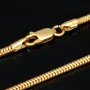 Hochwertig produzierte Schlangenkette für Damen aus funkelndem 14k / 585 Gold in ca. 45 cm und 2,4 mm