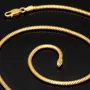 Hochwertig produzierte Schlangenkette für Damen aus funkelndem 14k / 585 Gold in ca. 45 cm und 2,4 mm