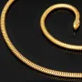 Hochwertig produzierte Schlangenkette für Damen aus funkelndem 14k / 585 Gold in ca. 45 cm und 2,4 mm