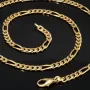 Edle Figarokette / Goldkette aus massivem Gold (8K, 333 Gelbgold) in ca. 5mm, 60cm (ca. 32g)