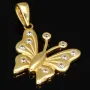 Funkelnder Schmetterling - Anhänger mit Zirkoniabesatz aus hochwertigem 585 / 14K Gold