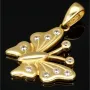 Funkelnder Schmetterling - Anhänger mit Zirkoniabesatz aus hochwertigem 585 / 14K Gold