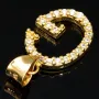 Stilvoller 14K 585 Gold-Anhänger Buchstabe "G" mit funkelndem Zirkoniabesatz