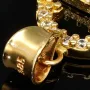 Stilvoller 14K 585 Gold-Anhänger Buchstabe "G" mit funkelndem Zirkoniabesatz