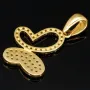 Edler Schmetterling - Goldanhänger aus 14K 585er Gold, präzise besetzt mit fein gefassten Zirkonia-Steinen
