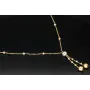 Exklusive Lariat-Kugelkette / Y-Goldkette bestückt mit mehreren Goldkügelchen aus Tricolor 14K 585 Gold (Gelbgold, Weißgold und Roségold) für Damen in ca 45 cm Länge