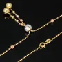 Exklusive Lariat-Kugelkette / Y-Goldkette bestückt mit mehreren Goldkügelchen aus Tricolor 14K 585 Gold (Gelbgold, Weißgold und Roségold) für Damen in ca 45 cm Länge