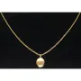 Funkelnde Ankerkette / Goldkette aus hochwertigem 14K 585er Gold (Gelbgold) mit edlem Amulatt im Vintage-Stil (verstellbar 43,5cm oder 49cm)