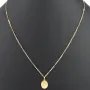 Funkelnde Ankerkette / Goldkette aus hochwertigem 14K 585er Gold (Gelbgold) mit edlem Amulatt im Vintage-Stil (verstellbar 43,5cm oder 49cm)