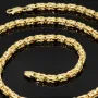 Noble Königskette aus funkelndem 14K 585 Gold (Gelbgold) ca. 65 cm lang, 3,5 mm breit (ca. 18,9g)