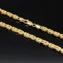 Noble Königskette aus funkelndem 14K 585 Gold (Gelbgold) ca. 65 cm lang, 3,5 mm breit (ca. 18,9g)