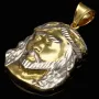 Fein gearbeiteter Jesus Anhänger aus exquisitem 14K 585 Bicolor Gold (Gelbgold und Weißgold)