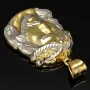 Fein gearbeiteter Jesus Anhänger aus exquisitem 14K 585 Bicolor Gold (Gelbgold und Weißgold)