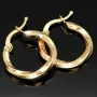 Glänzende Twist - Creolen in stilvollem Greco - Design aus hochwertigem Gold (585 / 14K Gelbgold)